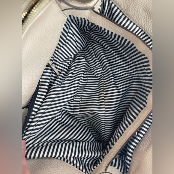 Kate Spade Cobble Hill Tote Bag Beige Cream Carry All Top Handle Pebble Leather - Picture 9 of 12